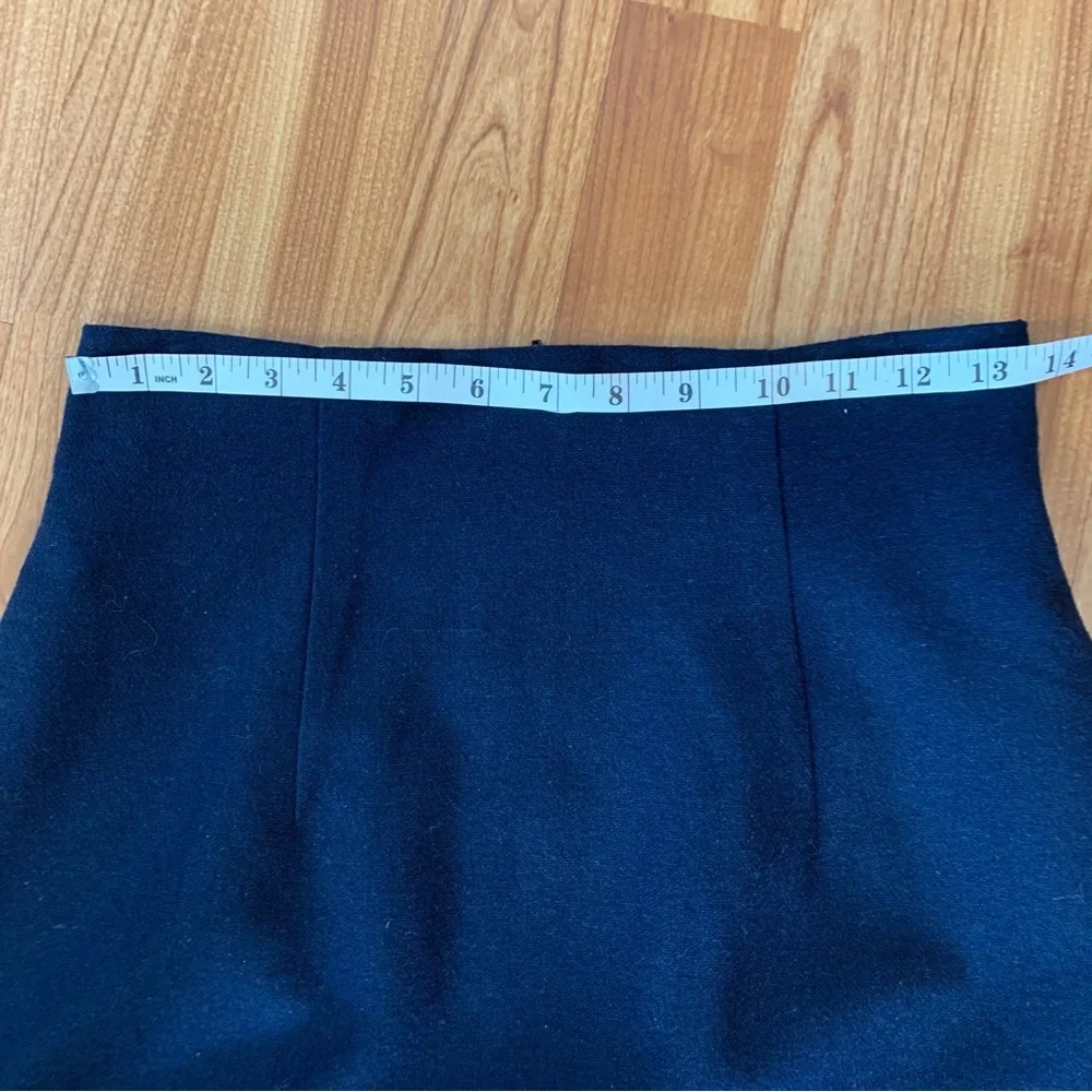 Custom blue wool skirt size 6